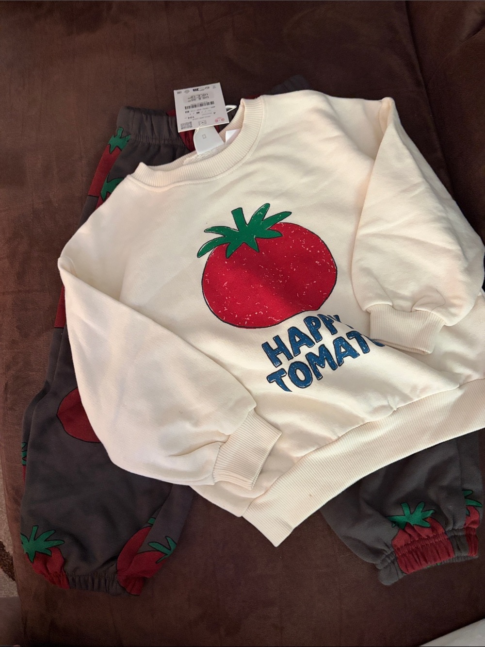 Zara Kids Bottoms in Cream and Dark Red size 4
